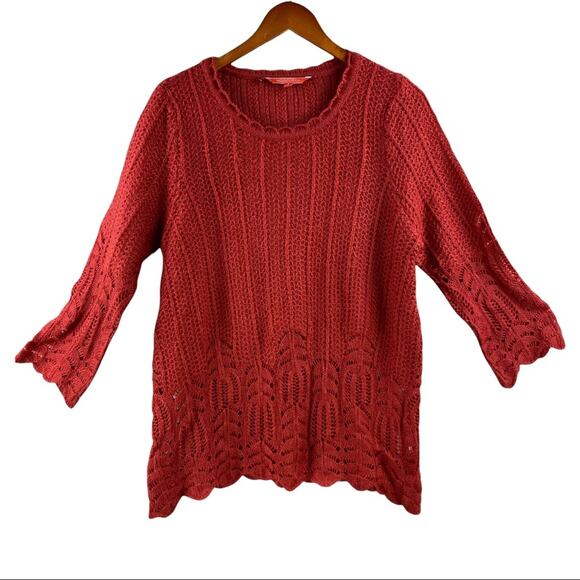 ModCloth delicate open work knit sweater size S - Picture 2 of 7
